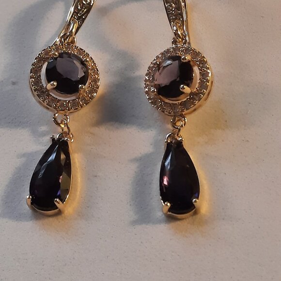 Brand New Handmade Unique Design 18k Gold Plated Earrings For Holiday Parties - Picture 1 of 4